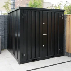 Alternative view of Contenedor de almacenamiento de 3 x 2 metros – con puerta doble en el lado corto