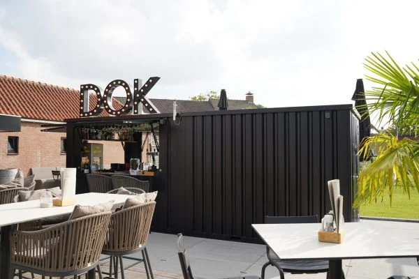 Contenedor Barra Desmontable 8×2 metros Negro RAL 9005 - Imagen 3