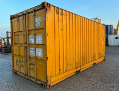 Contenedor de envío usado de 20 pies de alto cubo con paleta ancha (PW)
