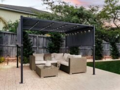 Alternative view of Gazebo LED PARGA Gris Oscuro