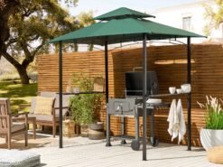 Alternative view of Gazebo NARO Metal 240 cm 148 cm Verde Oscuro