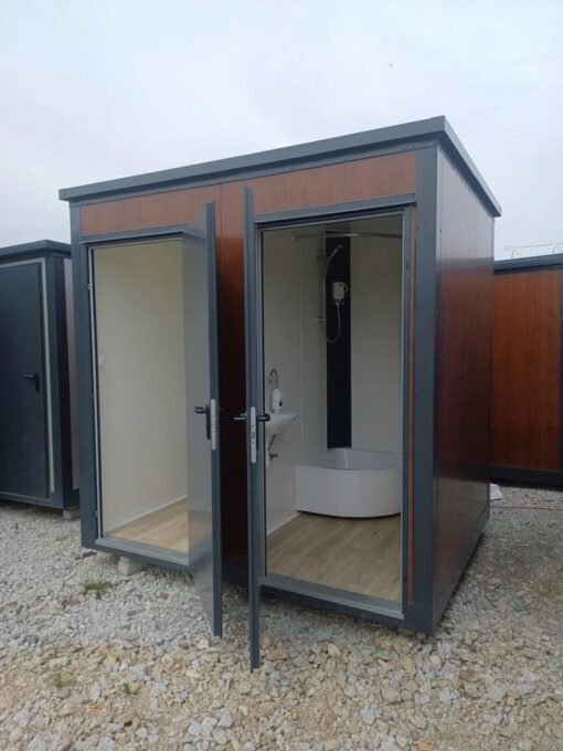Contenedor Sanitario Doble de 2 Cabinas: WC y Ducha en un Diseño Robusto - Imagen 5