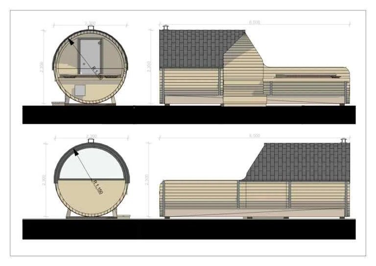 Jacuzzi Sauna Bravehearth, 2.6×6 - Imagen 3