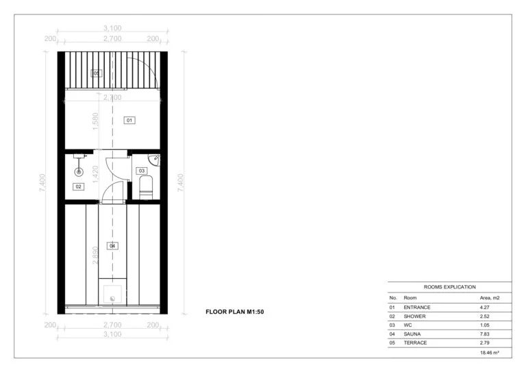 Sauna Prefabricada SIP Oulu, 23 m² - Imagen 4