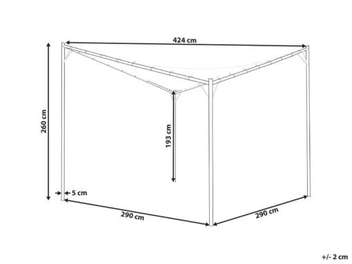 Gazebo AVENTINE Metal Beige - Imagen 8
